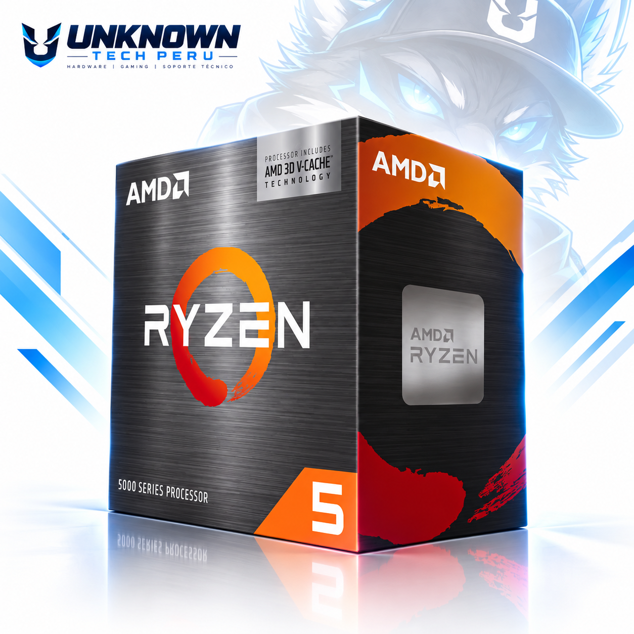 PROCESADOR AMD RYZEN 5 5500X3D ( 100-100001504WOF ) | SERIES 5000 | ZEN 3 | 3.60GHz - 4.20GHz MAX | 96MB - 6N - 12H | Sin Radeon Graphic | C/ COOLER | 105W - 165W MAX | PCIe® 4.0 | AM4