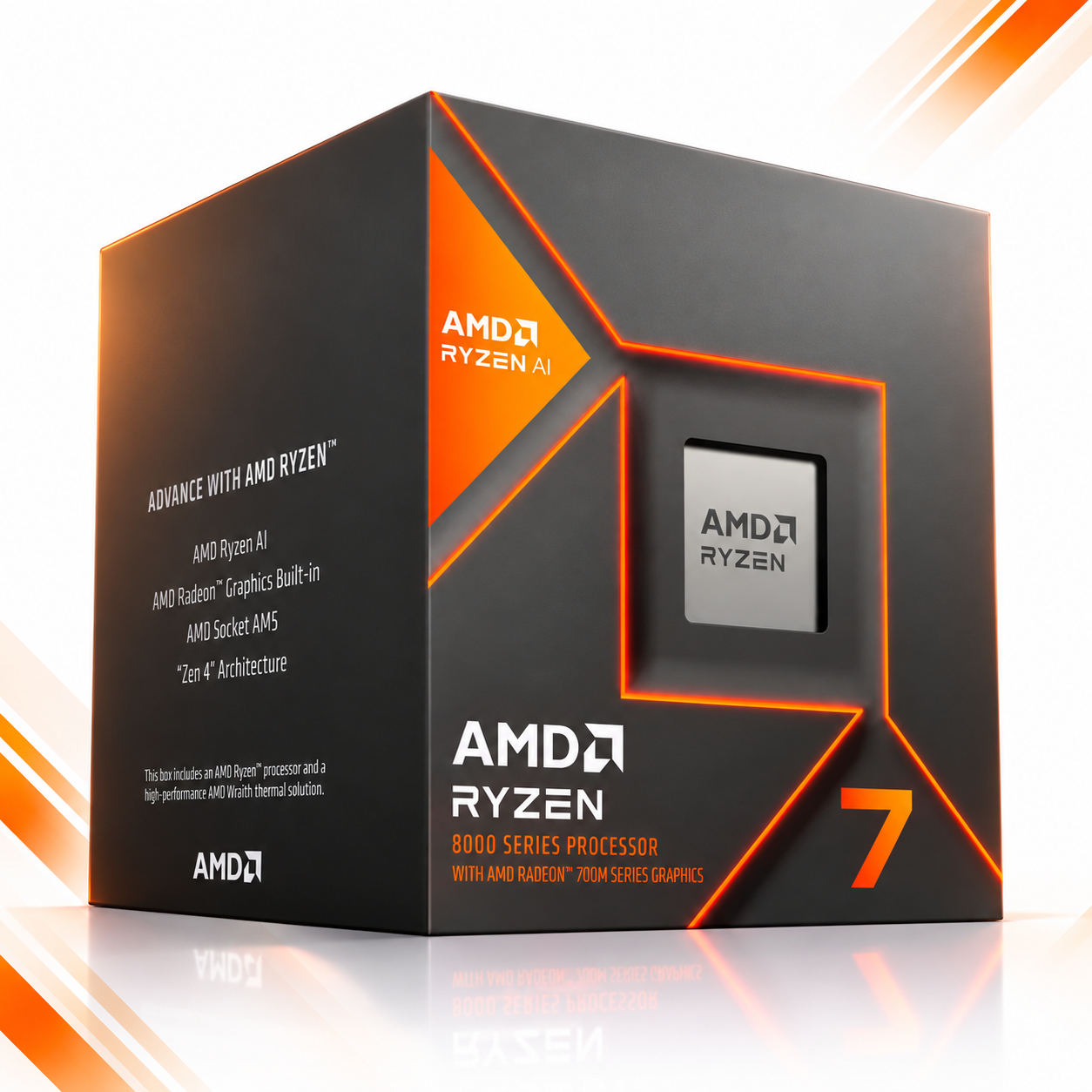 PROCESADOR AMD RYZEN 7 8700G ( 100-100001236BOX ) | SERIES 8000 | ZEN 4 | 4.20GHz - 5.10GHz MAX | 16MB - 6N - 12H | Radeon™ 780M | S/ COOLER | 45W - 65W MAX | PCIe® 4.0 | AM5