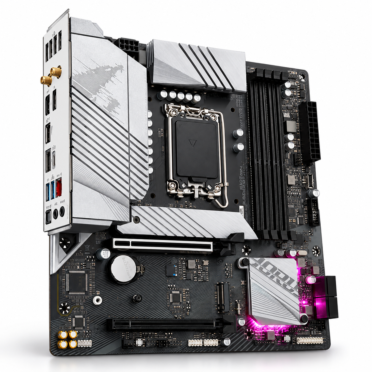 MOTHERBOARD INTEL GIGABYTE B760M AORUS ELITE AX DDR4 ( B760M A ELITE AX DDR4 ) | WIFI 6E | DDR4 | 4 SLOT RAM - 128GB MAX / 6800MHZ | M-ATX | 2 SLOT M.2 | LGA 1700 #3