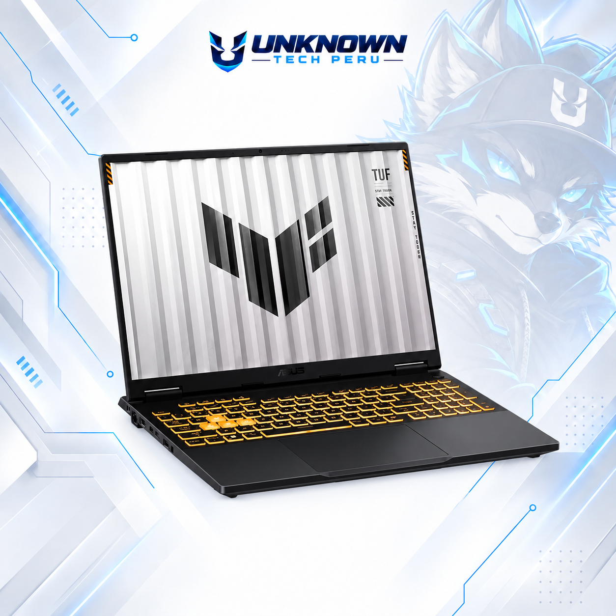 LAPTOP GAMING ASUS TUF F16 GAMING Intel Core i7-14650HX | 512GB SSD M.2 | 16GB RAM DDR5 5600MHZ | 16" WUXGA (1920x1200) | 165Hz |  NVIDIA RTX 5060 8GB | WIN 11 HOME | COLOR JAEGAR GREY | TECLADO INGLES #3