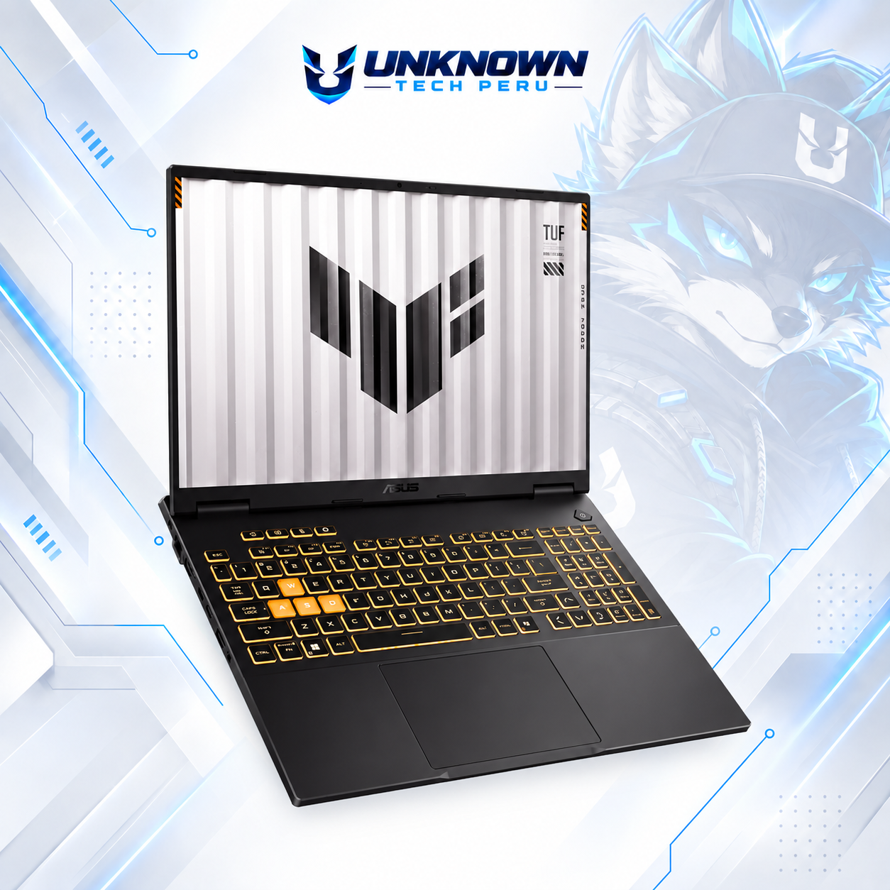 LAPTOP GAMING ASUS TUF F16 FX608JMR GAMING Core™ i7-14650HX | 1TB SSD M.2 | 32GB RAM DDR5 5600MHz | 16" (1920x1200) | 165Hz | IPS | WIN 11 HOME | NVIDIA® RTX 5060 8GB | JAEGAR GRAY | TECLADO INGLES #4