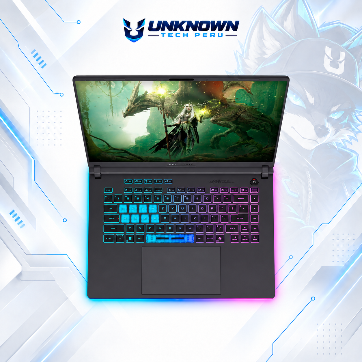 LAPTOP GAMING ASUS ROG STRIX G16 G615JMR-AS74 GAMING Core™ i7-14650HX | 1TB SSD M.2 | 16GB RAM DDR5 5600MHz | 16" (1920x1200) | 165Hz | WIN 11 HOME | NVIDIA® RTX 5060 8GB | ECLIPSE GRAY | TECLADO INGLES #3
