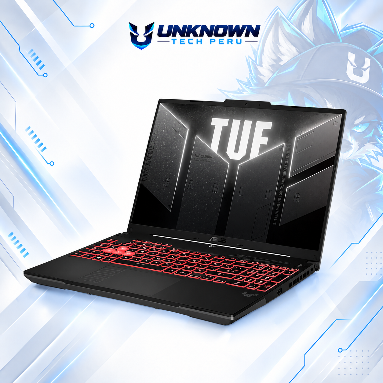 LAPTOP GAMING ASUS TUF A16 FA607NUQ GAMING AMD Ryzen™ 7 170 | 512GB SSD M.2 | 16GB RAM DDR5 4800MHz | 16" WUXGA (1920x1200) | 144Hz | WIN 11 HOME | NVIDIA® RTX 4050 6GB |  MECHA GRAY | TECLADO INGLES #4