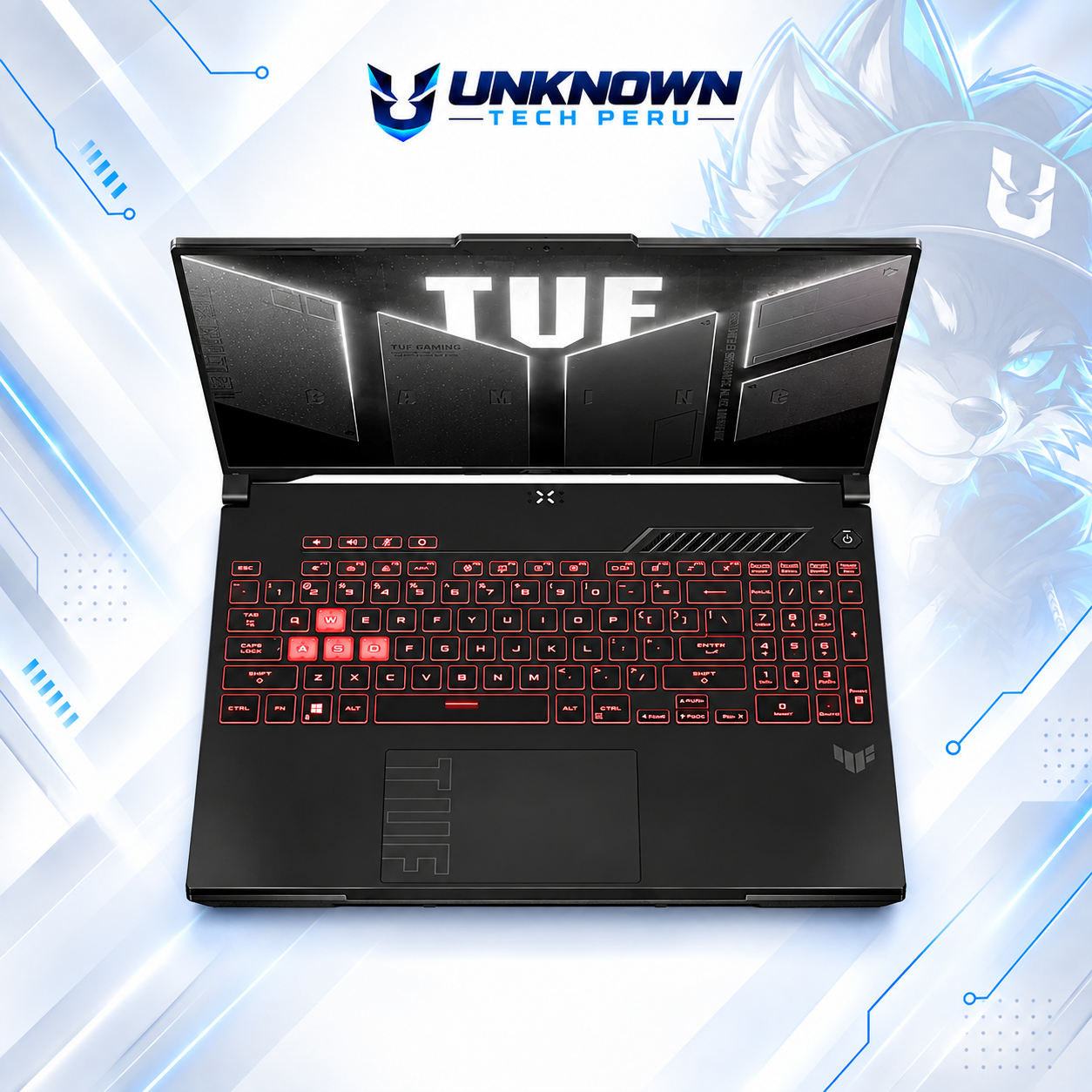 LAPTOP GAMING ASUS TUF A16 FA607NUQ GAMING AMD Ryzen™ 7 170 | 512GB SSD M.2 | 16GB RAM DDR5 4800MHz | 16" WUXGA (1920x1200) | 144Hz | WIN 11 HOME | NVIDIA® RTX 4050 6GB | MECHA GRAY | TECLADO INGLES