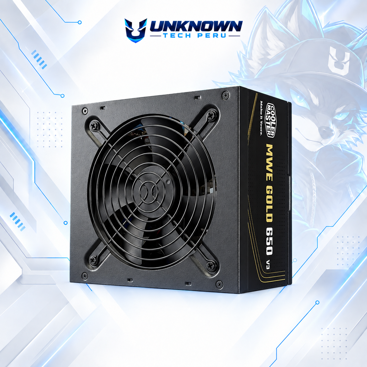 FUENTE DE PODER 650W | COOLER MASTER 650 MWE V3 ( MPE-6502-ACAAG-3BUS ) | BLACK | 80 PLUS GOLD | ATX 3.1 | NO MODULAR | #3