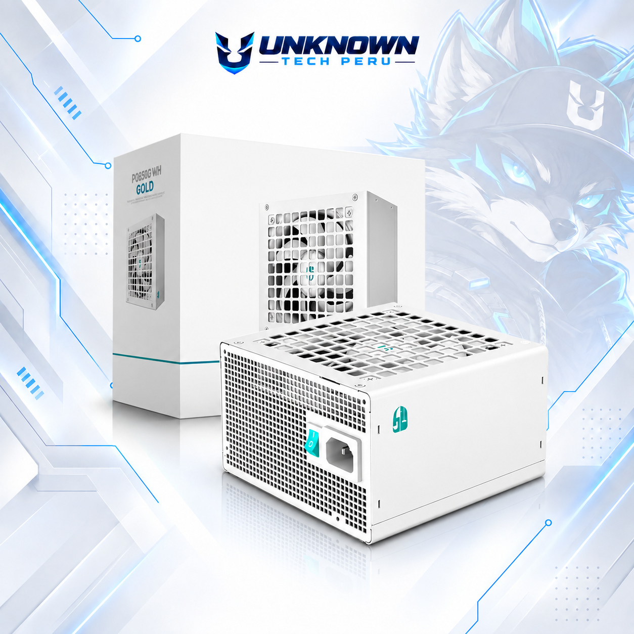 FUENTE DE PODER 850W | DEEPCOOL PQ850G WH ( R-PQ850G-FD1W-JGUS-V1 ) | WHITE | 80 PLUS GOLD | ATX 3.1 | PCIe 5.1 | FULL MODULAR | #3