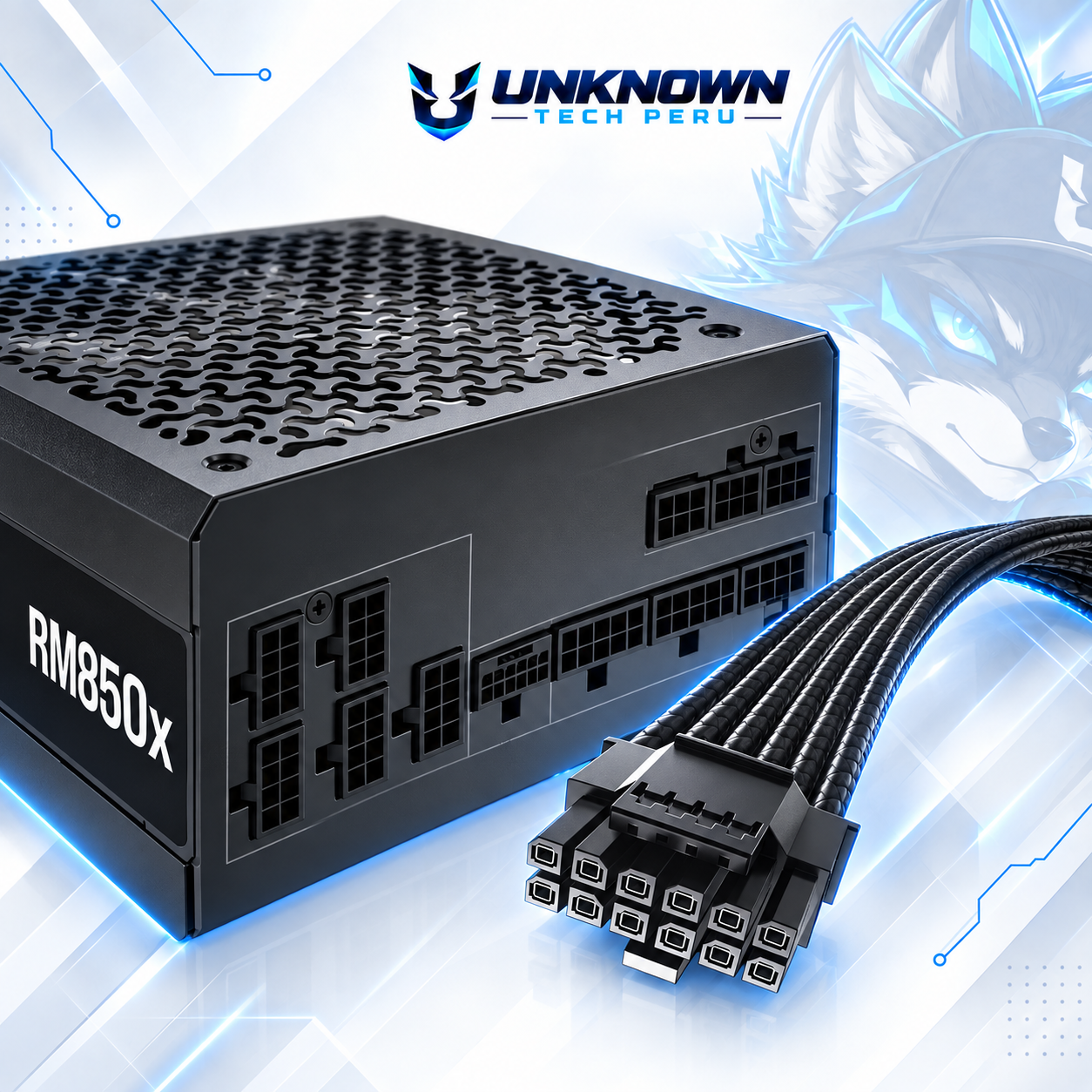FUENTE DE PODER 850W | CORSAIR RM850X ( CP-9020270-NA ) | BLACK | 80 PLUS GOLD | ATX 3.1 | PCIe 5.1 | FULL MODULAR | #5