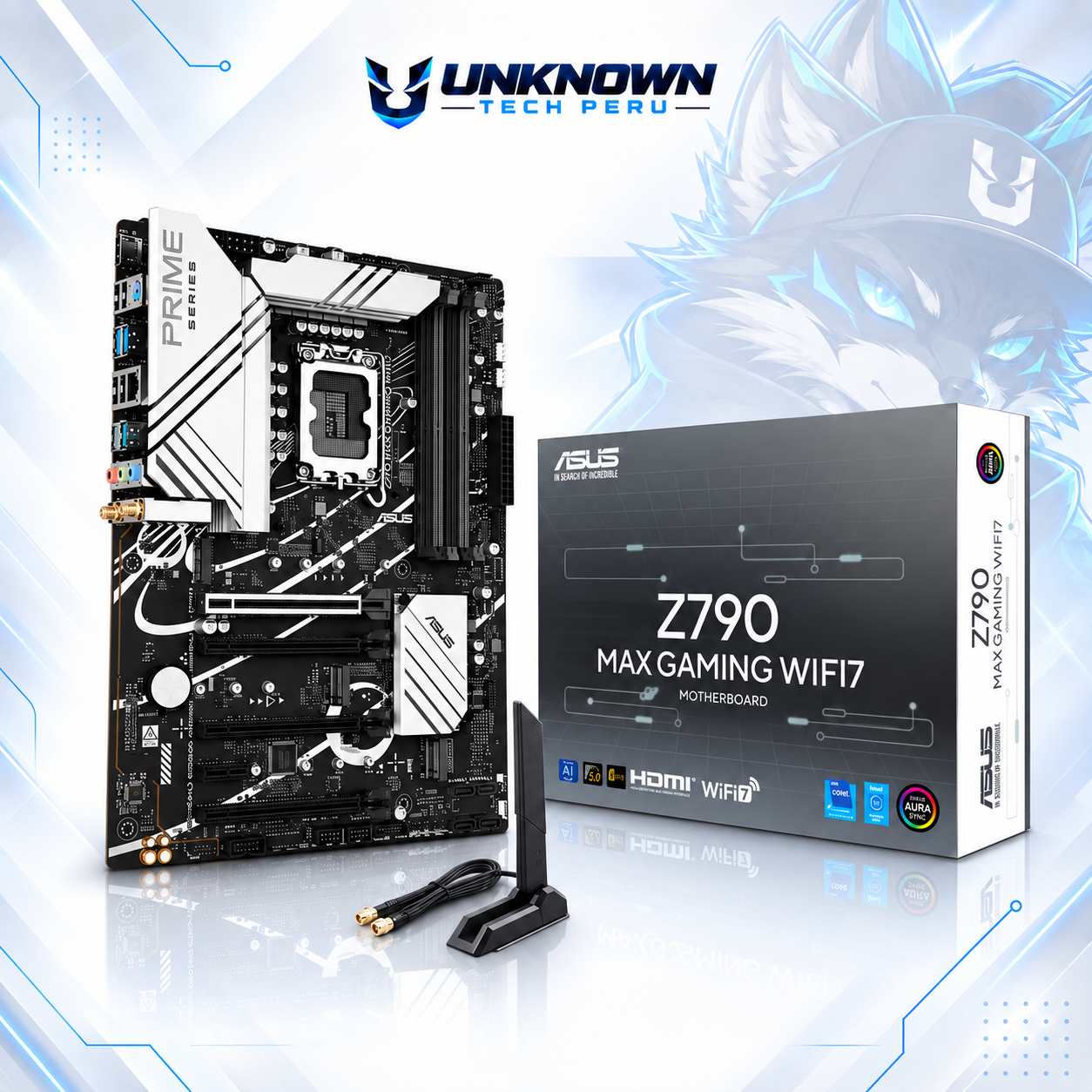 MOTHERBOARD INTEL ASUS Z790 MAX GAMING WIFI7 ( Z790 MAX GAMING WIFI7 ) | WIFI 7 | DDR5 | 4 SLOT RAM - 192GB MAX / 7200MHZ | ATX | 3 SLOT M.2 | LGA 1700