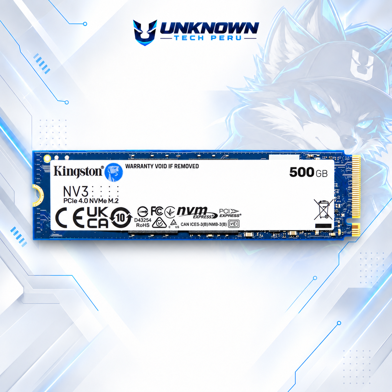 DISCO SOLIDO M.2 2280 KINGSTONG NV3 500GB NVMe ( SNV3S/500G ) | NV3 | LECTURA 5000MB/s - ESCRITURA 3000MB/s | PCIe GEN 4.0 #3