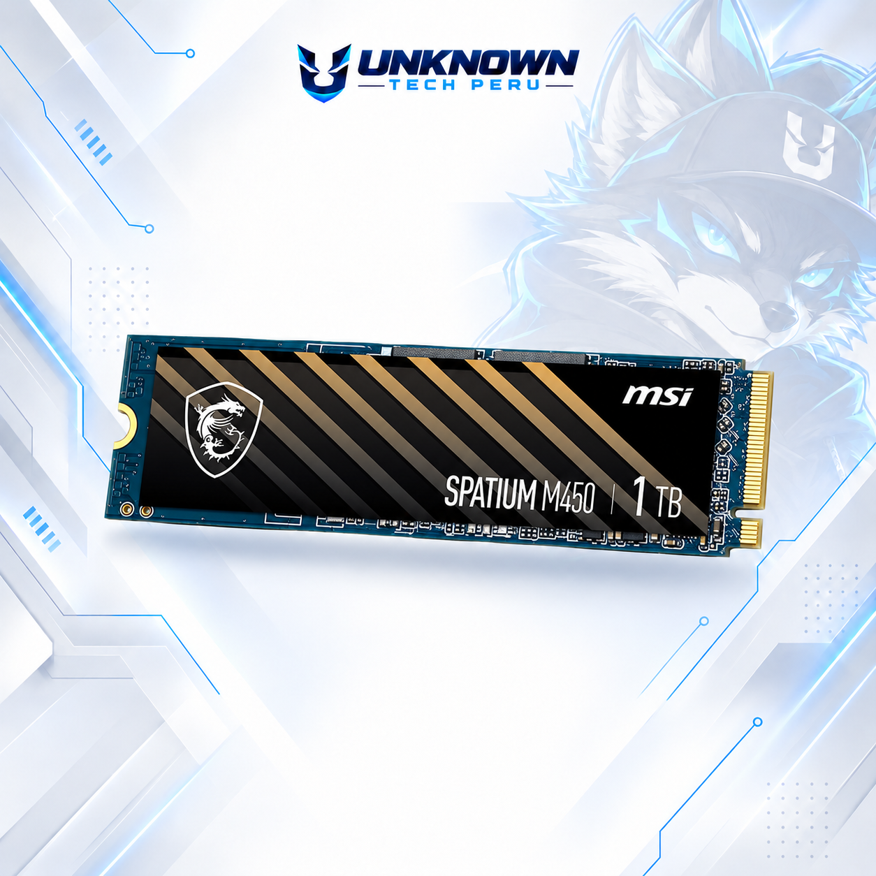 DISCO SOLIDO M.2 2280 MSI SPATIUM M450 1TB NVMe ( 824142304174 ) | SPATIUM M450 | LECTURA 3600MB/s - ESCRITURA 3000MB/s | PCIe GEN 4.0 #3