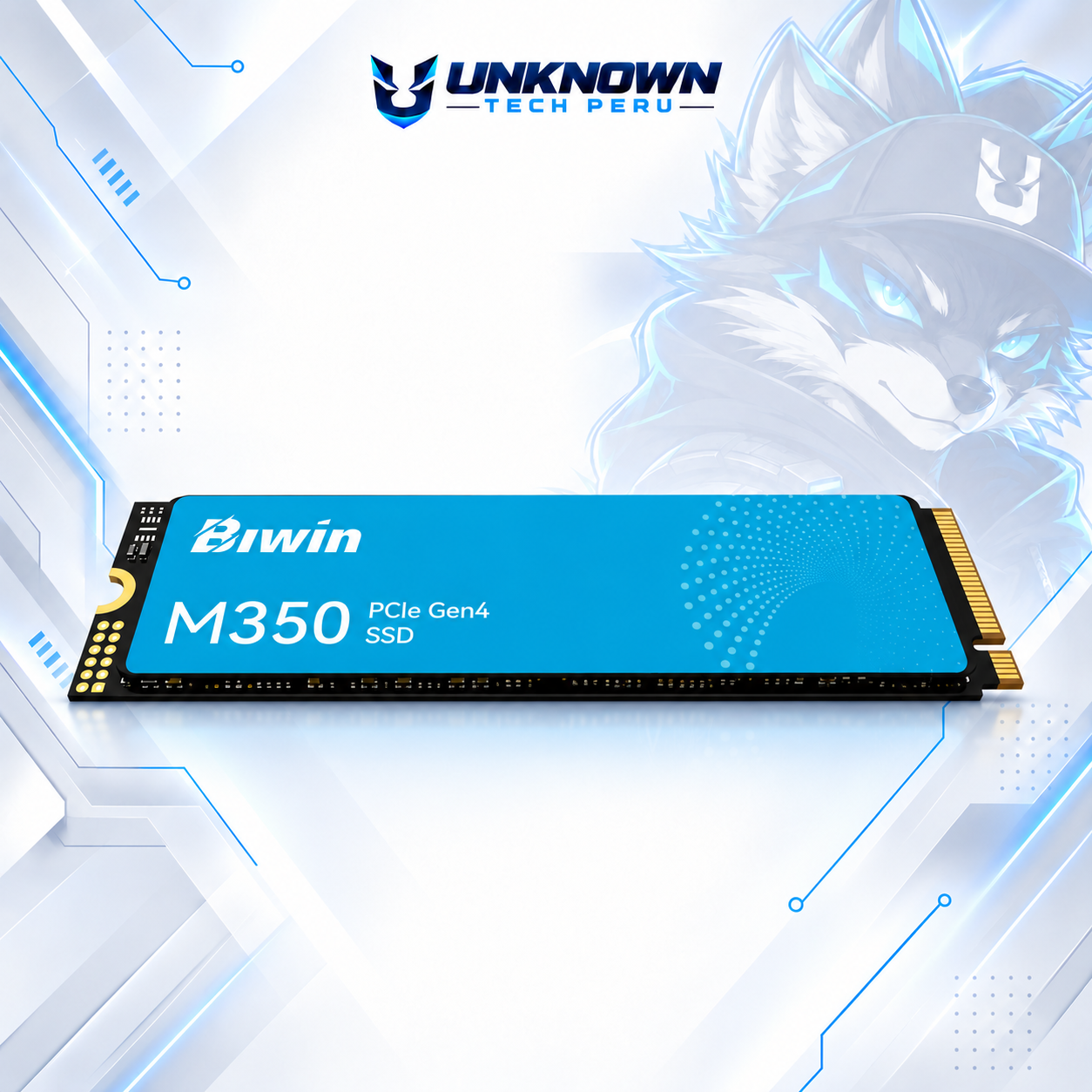 DISCO SOLIDO M.2 2280 BIWIN M350 1TB NVMe ( 9SE00166-P400LP1KGM28H ) | M350 | C/ DISIPADOR | LECTURA 6000MB/s - ESCRITURA 5000MB/s | PCIe GEN 4.0