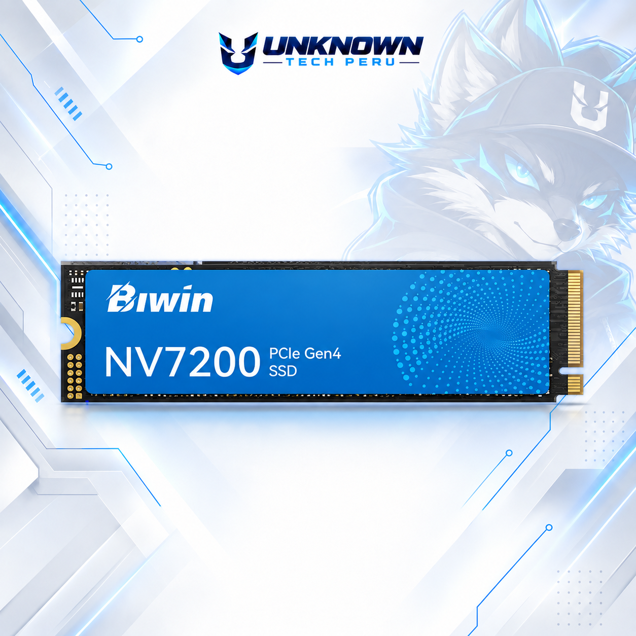 DISCO SOLIDO M.2 2280 BIWIN NV7200 2TB NVMe ( BNV720002TB-RGX) | NV7200 | C/ DISIPADOR | LECTURA 7200MB/s - ESCRITURA 6500MB/s | PCIe GEN 4.0