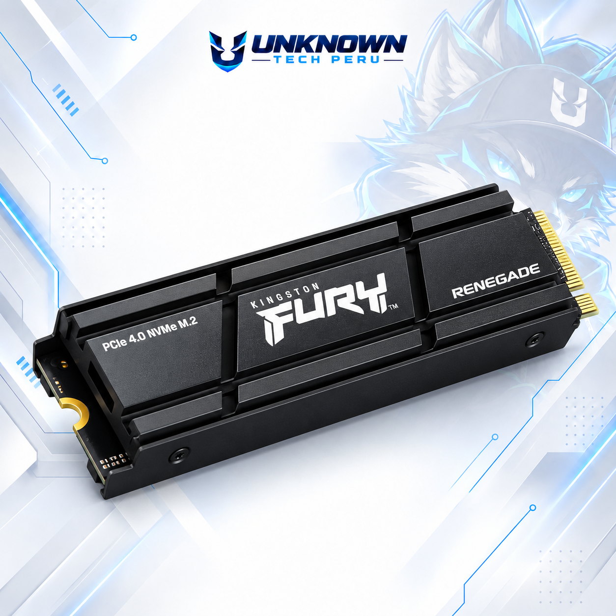 DISCO SOLIDO M.2 2280 KINGSTONG FURY RENEGADE 2TB NVMe ( SFYRDK/2000G ) | FURY RENEGADE | C/DISIPADOR | LECTURA 7300MB/s - ESCRITURA 7000MB/s | PCIe GEN 4.0 #3