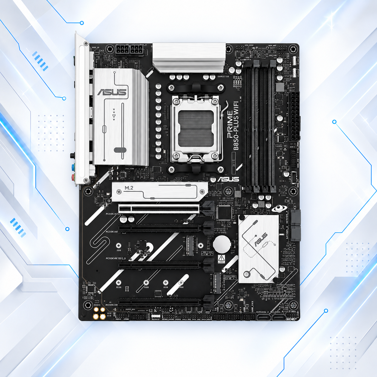 MOTHERBOARD AMD ASUS PRIME B850-PLUS WIFI ( 90MB1L80-MVAAY0 ) | RYZEN 7 / 8 / 9 SERIES | WIFI 6E | DDR5 | 4 SLOT RAM - 256GB MAX / 8000MHZ+ (OC) | 3 SLOT M.2 | ATX | PCIe 5.0 x16 | SOCKET AM5 #3