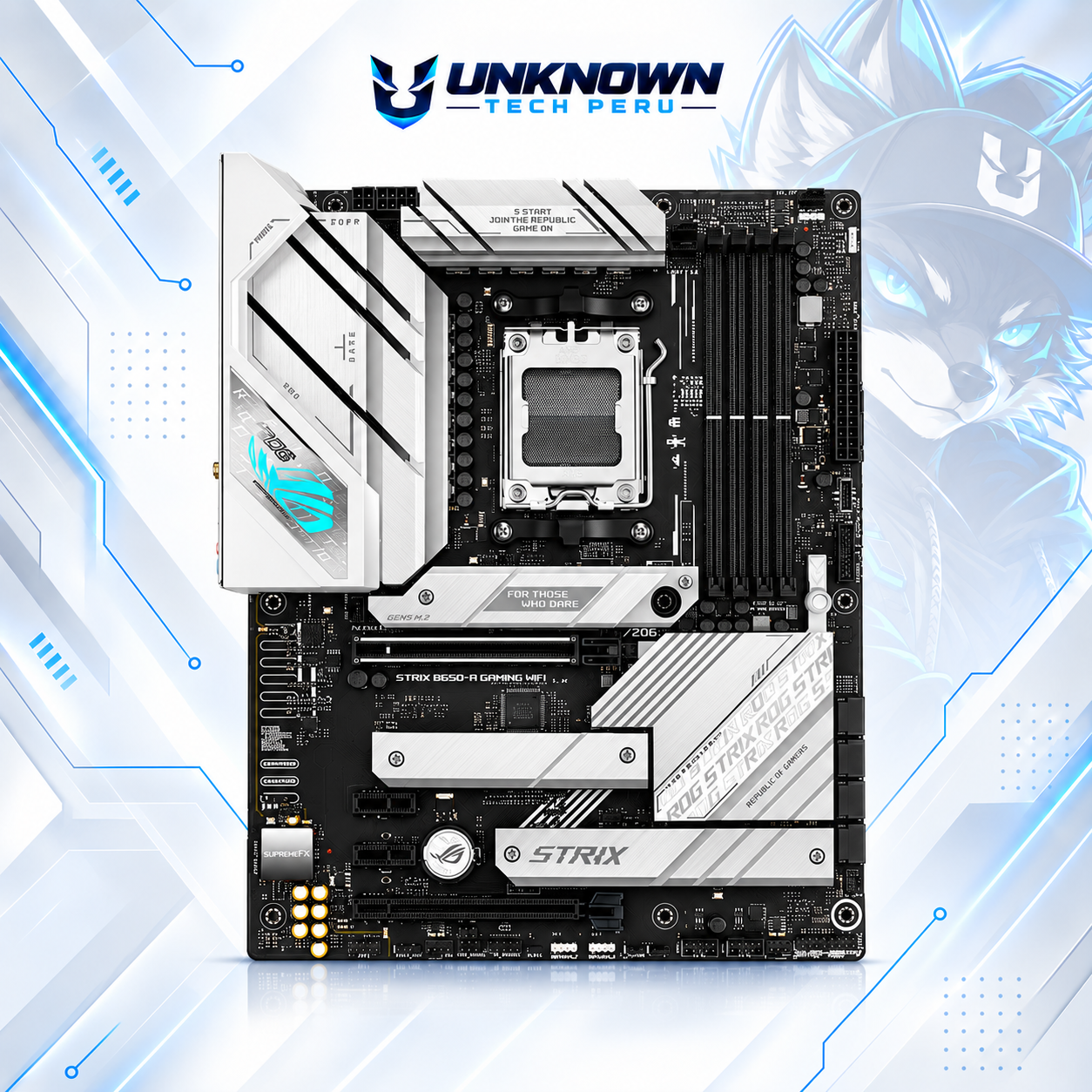 MOTHERBOARD AMD ASUS ROG STRIX B650-A GAMING WIFI ( 90MB1BP0-MVAAY0 ) | RYZEN 7 / 8 / 9 SERIES | DDR5 | 4 SLOT RAM - 256GB MAX / 7600MHZ+ (OC) | 2 SLOT M.2 PCIe 5.0 | WIFI 6 | ATX | PCIe 5.0 x16 | SOCKET AM5 #3