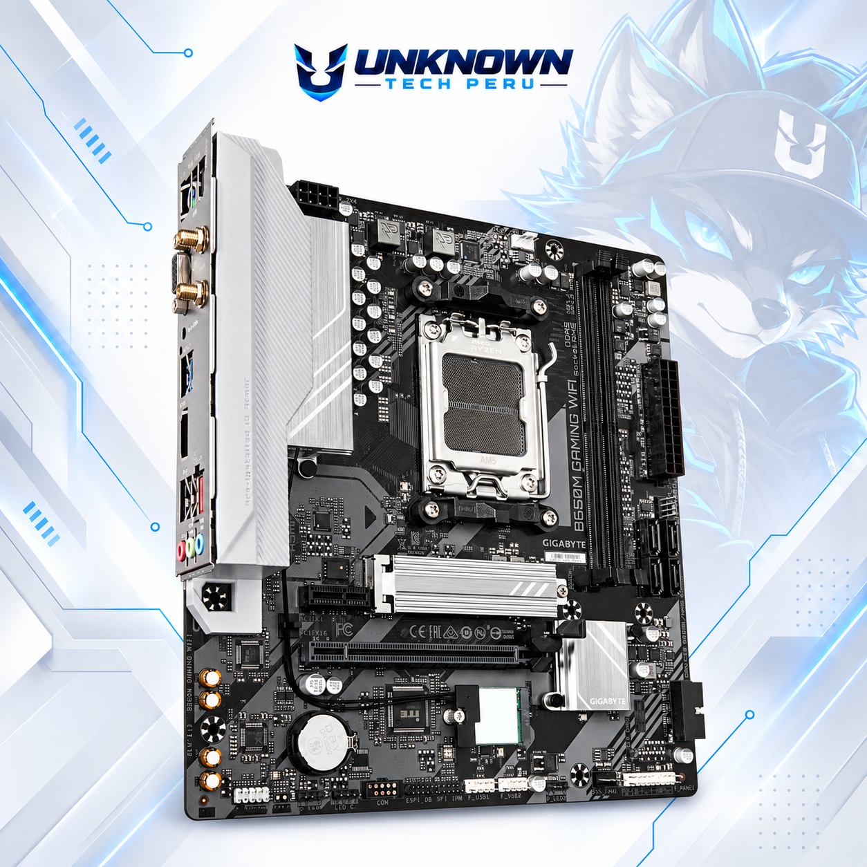 MOTHERBOARD AMD GIGABYTE B650M GAMING WIFI ( B650M GAMING WIFI ) | RYZEN 7 / 8 / 9 SERIES | WIFI | DDR5 | 2 SLOT RAM - 128GB MAX / 8000MHZ+ (OC) | 2 SLOT M.2 PCIe 4.0 | MICRO ATX | PCIe 4.0 x16 | SOCKET AM5 #4