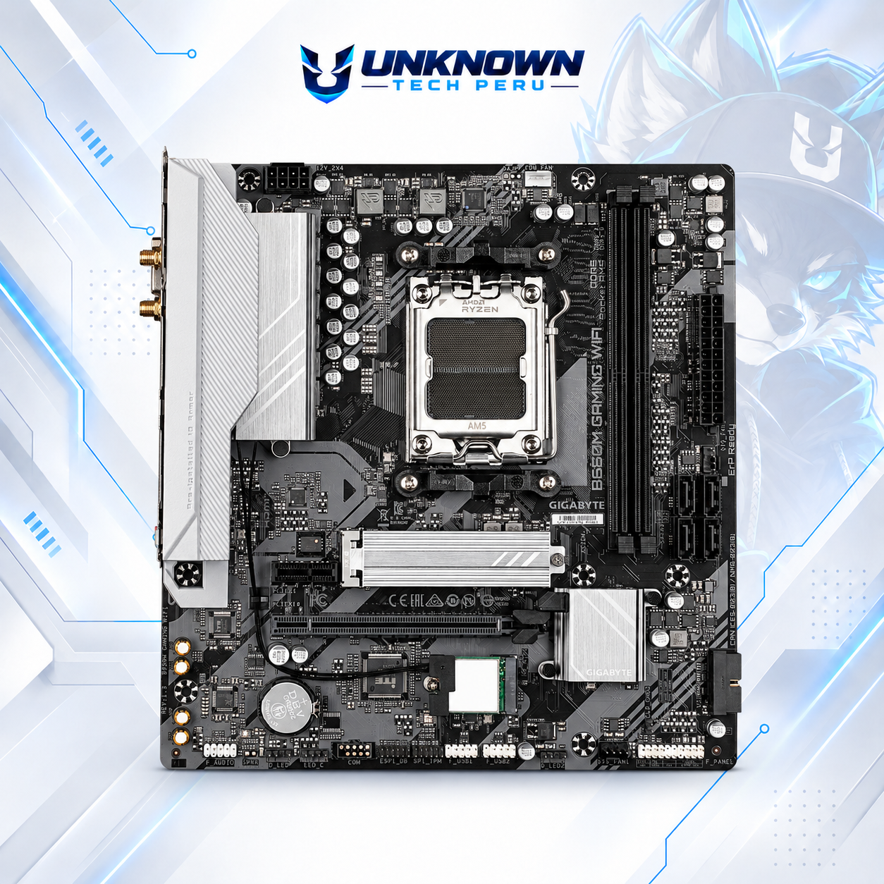 MOTHERBOARD AMD GIGABYTE B650M GAMING WIFI ( B650M GAMING WIFI ) | RYZEN 7 / 8 / 9 SERIES | WIFI | DDR5 | 2 SLOT RAM - 128GB MAX / 8000MHZ+ (OC) | 2 SLOT M.2 PCIe 4.0 | MICRO ATX | PCIe 4.0 x16 | SOCKET AM5 #3