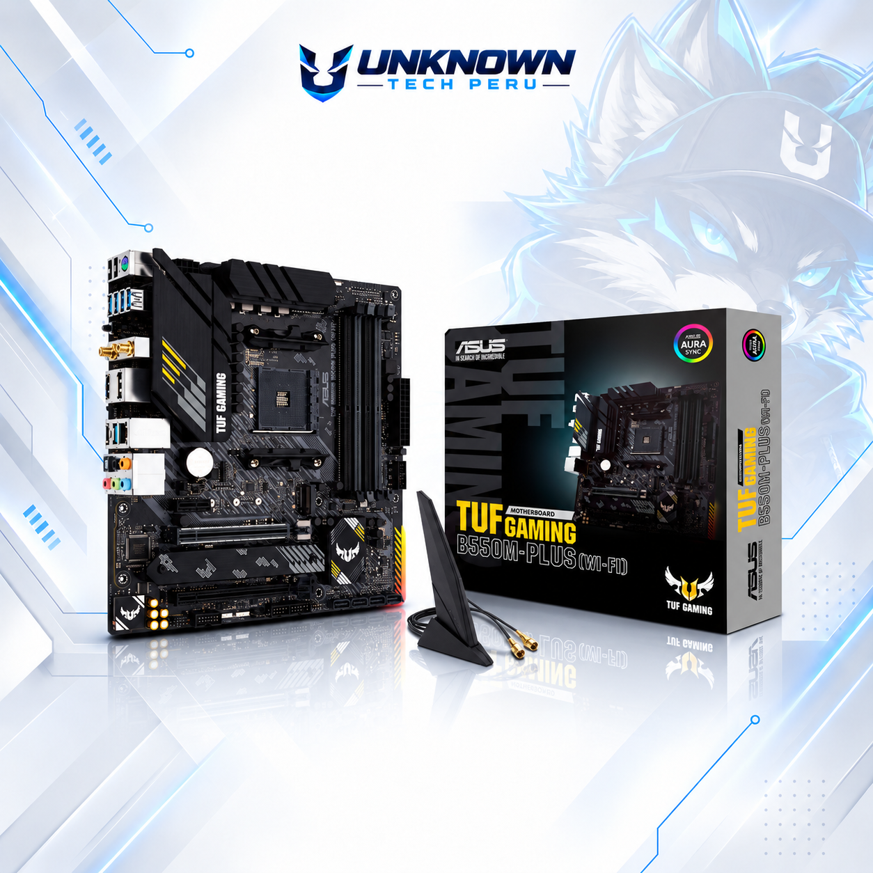 MOTHERBOARD AMD ASUS TUF GAMING B550M-PLUS WIFI ( TUF GAMING B550M-PLUS WIFI ) | RYZEN 3 / 4 / 5 SERIES | DDR4 | WIFI 6 | 4 SLOT RAM - 128GB MAX / 3200MHZ | 2 SLOT M.2 | MICRO ATX | PCIe 4.0 | AM4