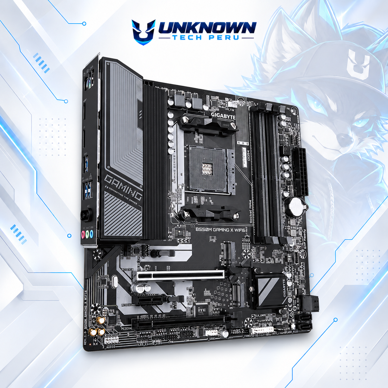 MOTHERBOARD AMD GIGABYTE B550M GAMING X WIFI6 ( GAMING X WIFI6  ) | RYZEN 3 / 4 / 5 SERIES | DDR4 | 4 SLOT RAM - 128GB MAX / 3200MHZ | 2 SLOT M.2 | WIFI 6 | MICRO ATX | PCIe 4.0 | AM4 #4