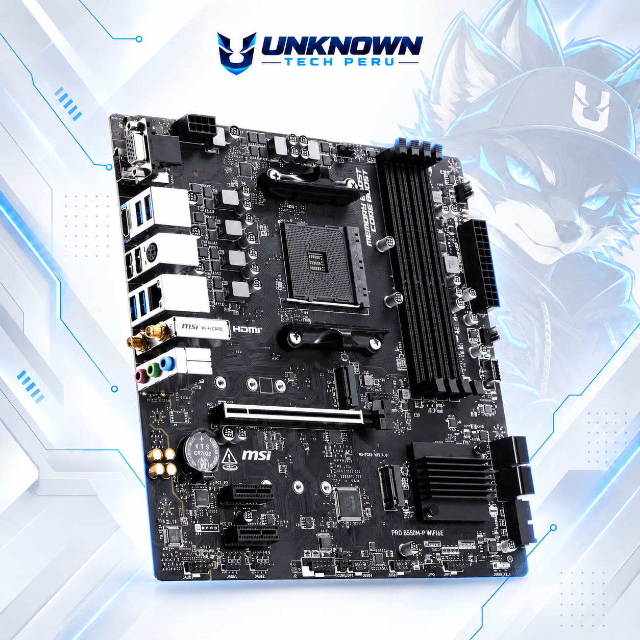 MOTHERBOARD AMD MSI PRO B550M-P WIFI6E ( PRO B550M-P WIFI6E  ) | RYZEN 3 / 4 / 5 SERIES | DDR4 | WIFI6E | 4 SLOT RAM - 128GB MAX / 3200MHZ | 2 SLOT M.2 | WIFI | MICRO ATX | PCIe 4.0 | AM4 #4
